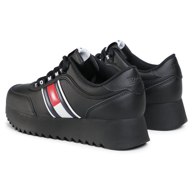 Sneakersy tommy jeans high cleated sneaker en0en00288 2025 black 990