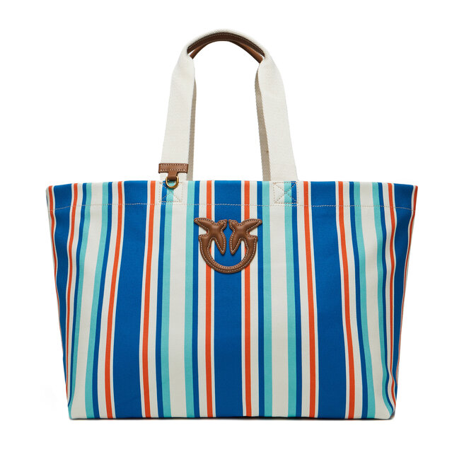 Torebka PINKO Shopping Bag Extra PE 25 PLTT 104754 - Niebieski