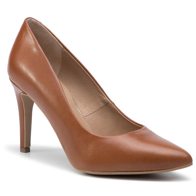 Pantofi cu toc subțire Edeo 1978A-1132 Brąz 1978A-1132 imagine noua