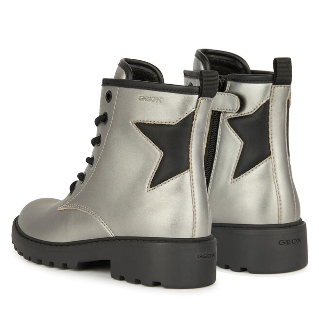 Geox Csizma Geox Jr Casey J9420G 000NF C1363 S Dk Silver/Black