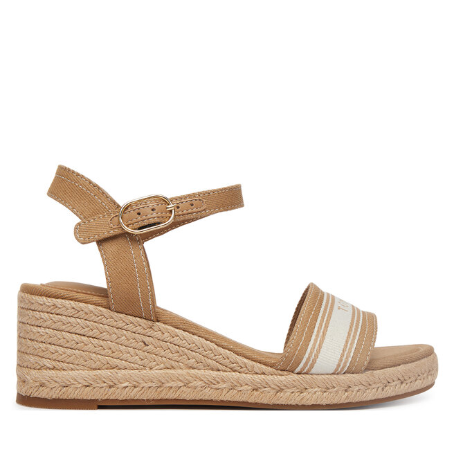 Espadryle Tommy Hilfiger Mid Wedge Espad Webbing FW0FW09230 Beżowy - kobiece