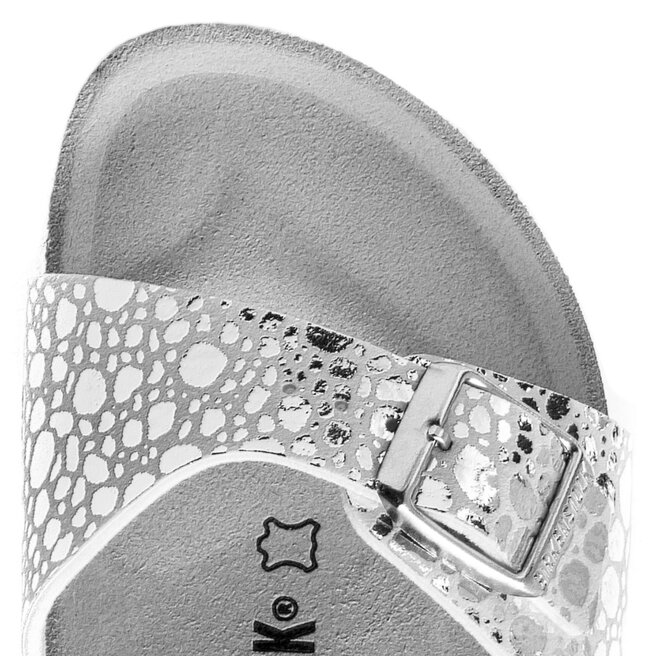 Birkenstock madrid metallic stones silver sales