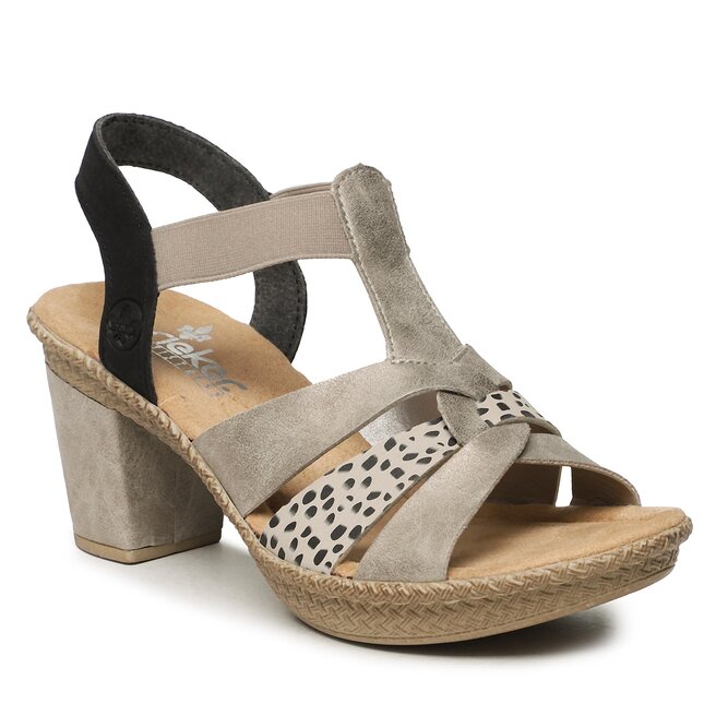 Sandale Rieker 665K3-60 Beige epantofi.ro imagine noua