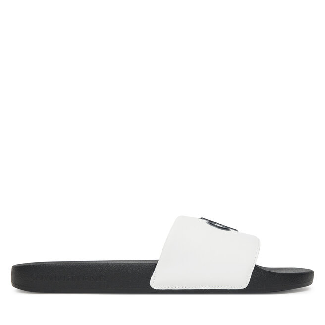 Klapki Calvin Klein Jeans Slide Jelly Mono Pu - Biały