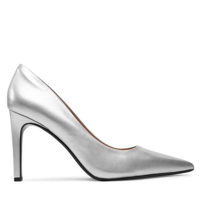 Szpilki Calvin Klein Heel Pump 90 - Met - Srebrny