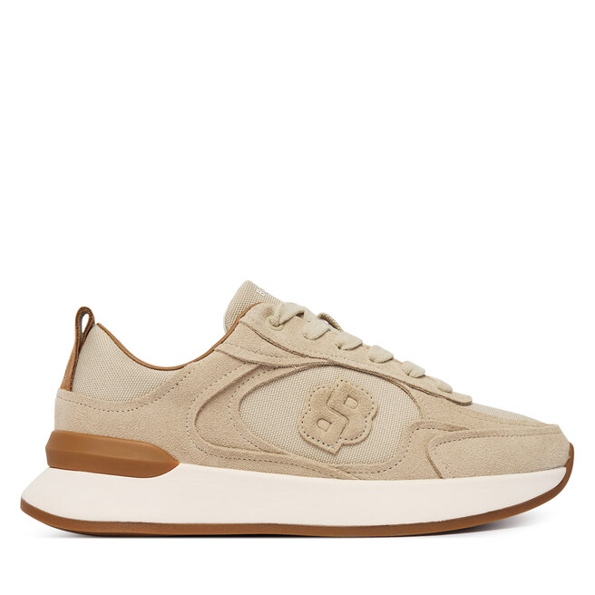 Sneakersy BOSS B Icon Runn 50563381 Beżowy - kobiece