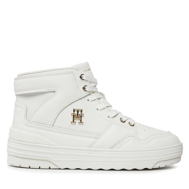 Sneakersy Tommy Hilfiger Th Basket Hi - Écru