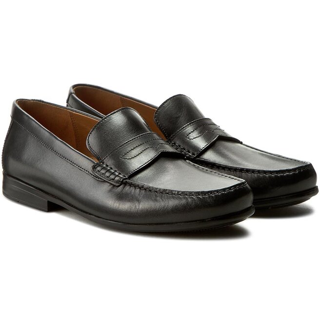 Mokasyny Clarks Claude Lane 261238627 Black Leather eobuwie .pl