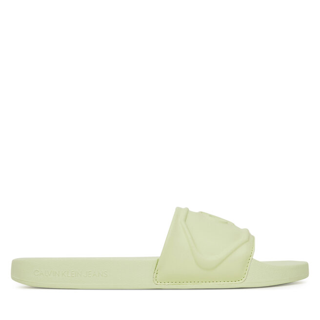 Klapki Calvin Klein Jeans Slide Pu Hf Mg - Zielony