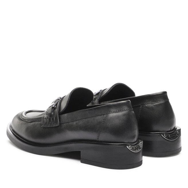 KARL LAGERFELD Loafersy KARL LAGERFELD KL41420 Black Lthr w/Silver
