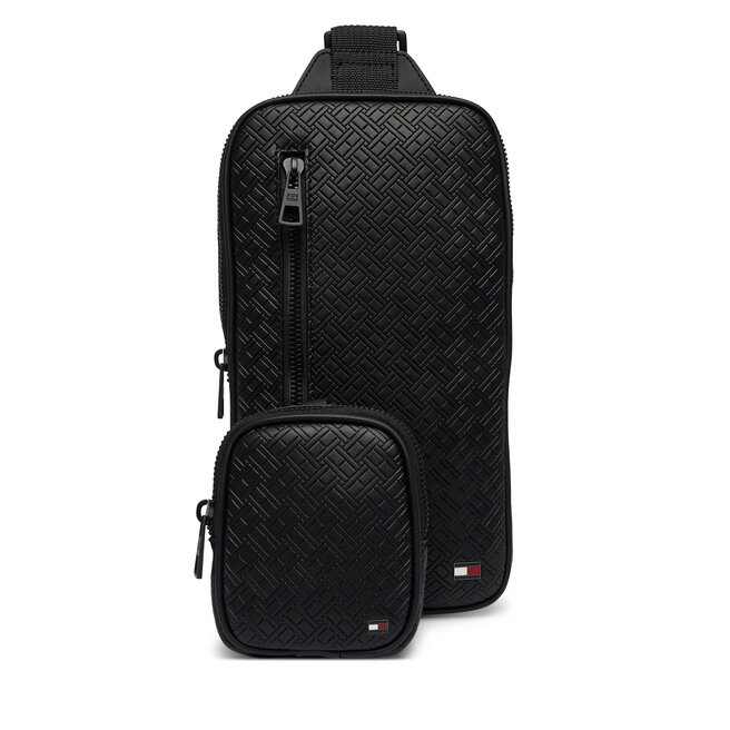 Saszetka Tommy Hilfiger Embossed Flag Sling Bag AM0AM14191 Czarny -