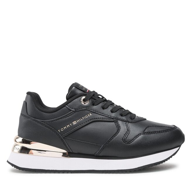 Tommy Hilfiger Sportcipő Tommy Hilfiger Elevated Feminine Leather Runner FW0FW07108 Black BDS