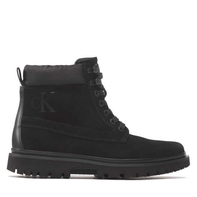 Calvin Klein Jeans Pohodni čevlji Calvin Klein Jeans Lug Mid Laceup Boot Hike YM0YM00270 Black BDS