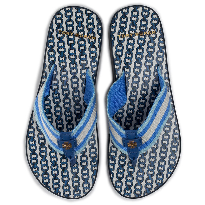 Tory burch gemini top link wedge flip flop