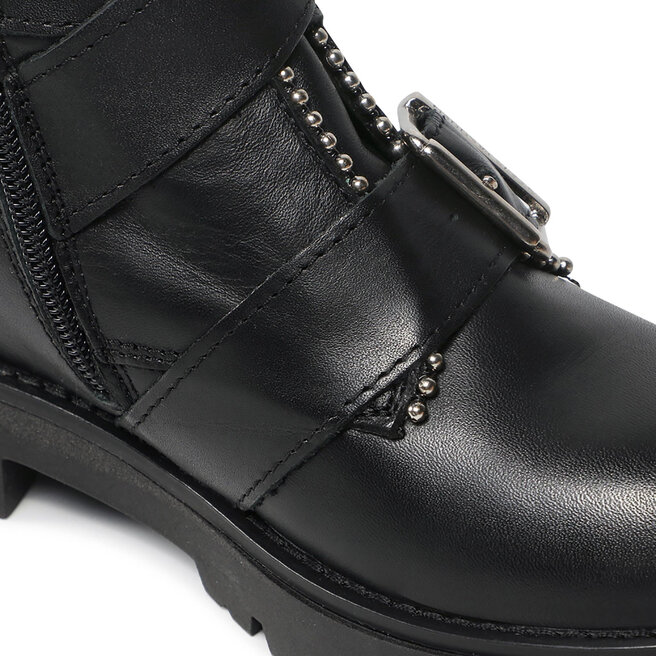 Steve Madden Kozačky Steve Madden Jhoofy SM15000141-03001-017 Black Leather