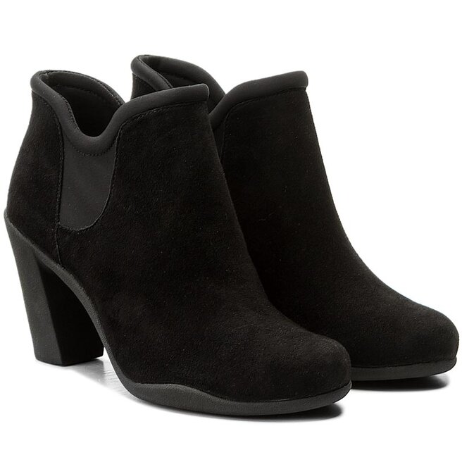 Botki Clarks Adya Bella 261294734 Black Suede eobuwie .pl
