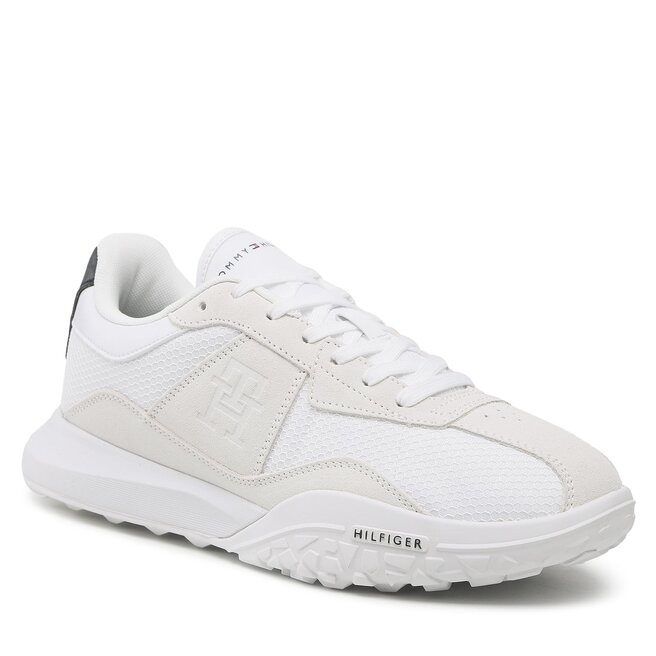 Sneakers Tommy Hilfiger Retro Modern Runner Mix FM0FM04363 White YBR epantofi-Bărbați-Pantofi-De imagine noua