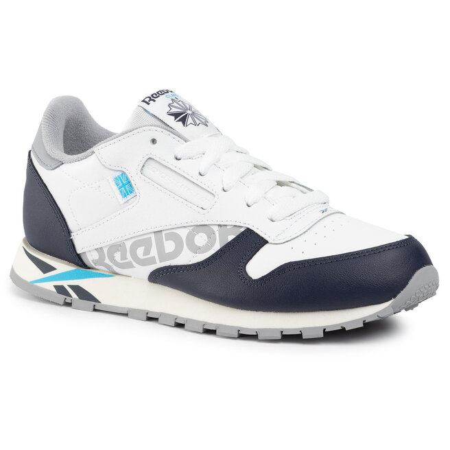 Обувь Reebok Classic Leather Junior DV9597 White/Navy/Cyan/Chalk • Eobuv.com