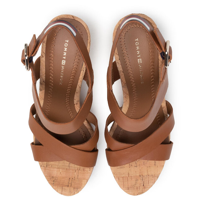 tommy hilfiger cognac sandals