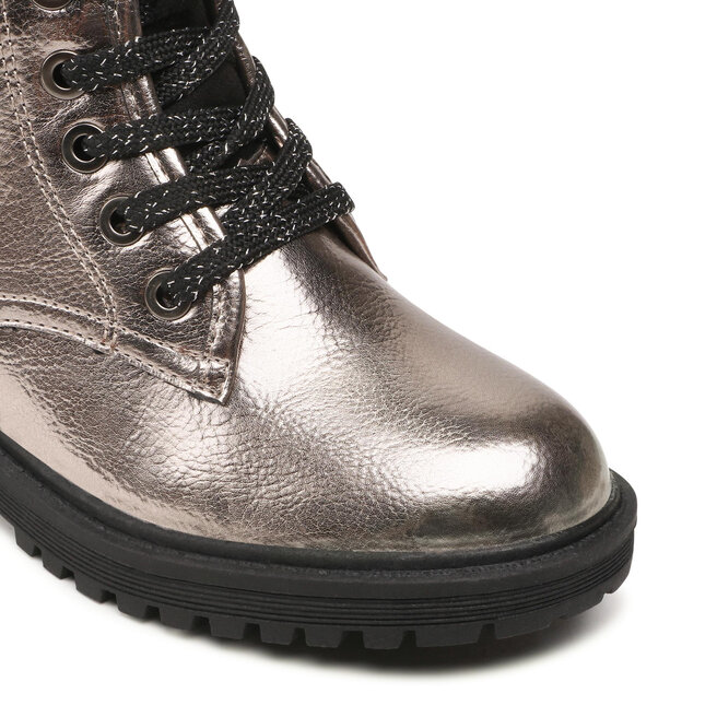 Pepe Jeans Kozačky Pepe Jeans Hatton Strap Metal PGS50168 Silver 934