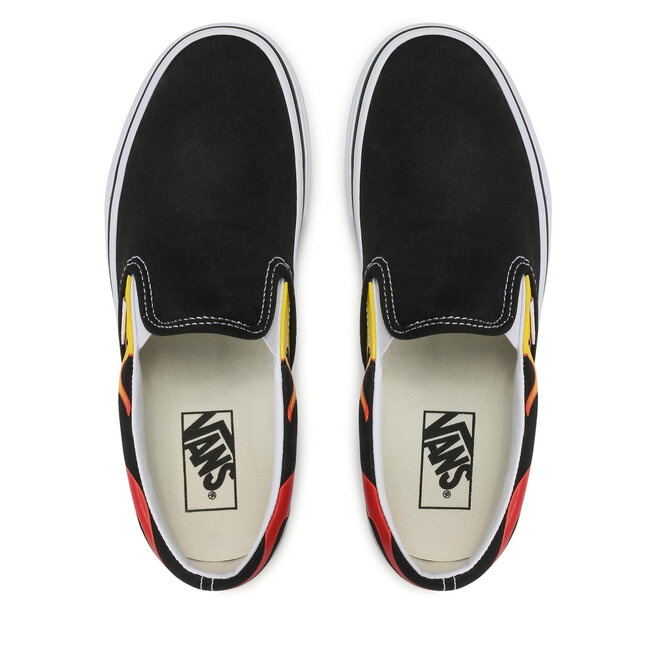 Vans Teniși Vans Classic Slip-On VN0A38F7PHN1 (Flame) Black/Black/Tr Wht