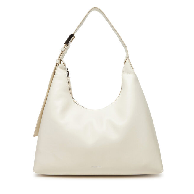 Torebka Calvin Klein Hardware Strap Hobo Shoulder Bag - Biały