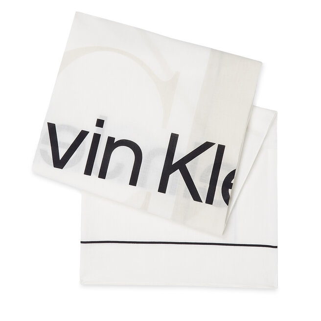 Chusta Calvin Klein Monologo K60K611981 Biały -