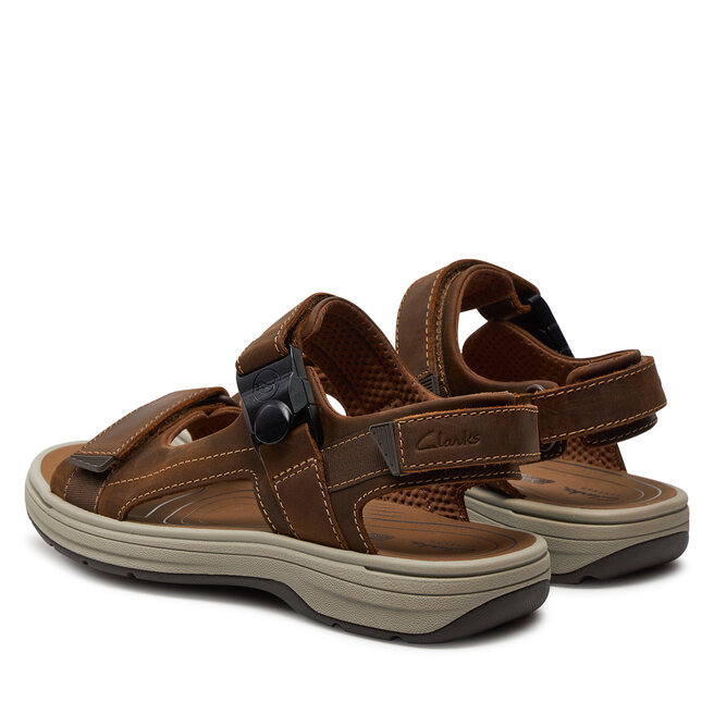 Uomo Clarks' Saltway Edge 'Casual Cinghia Regolabile Pelle Sandali - G & H Ampia