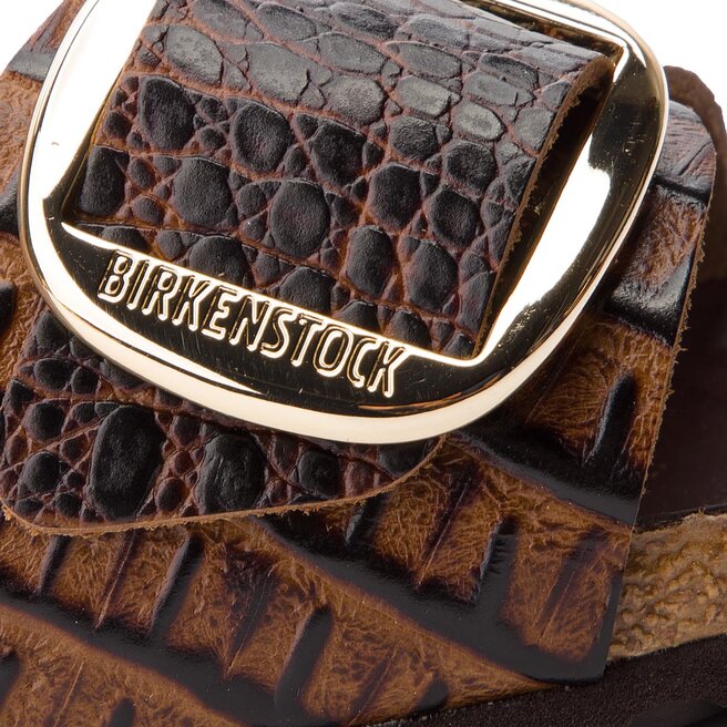Birkenstock madrid big shop buckle gator brown
