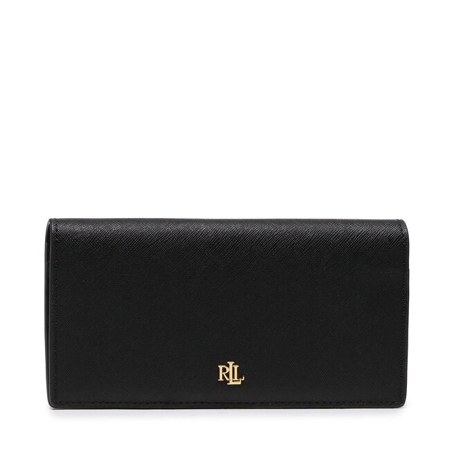 Portfel LAUREN RALPH LAUREN Slim Wallet Wlt Med 432802917009 Czarny -