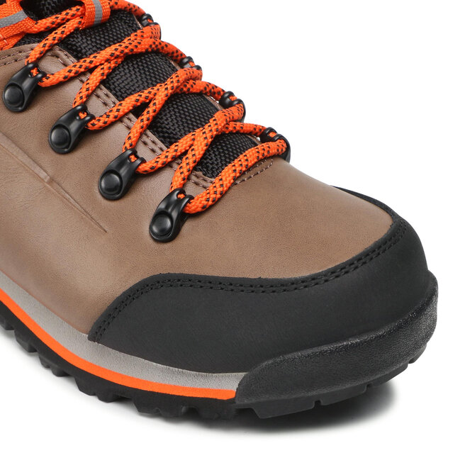 Elbrus Παπούτσια πεζοπορίας Elbrus Taneris Mid Wp Teen Brown/Black/Red Orange