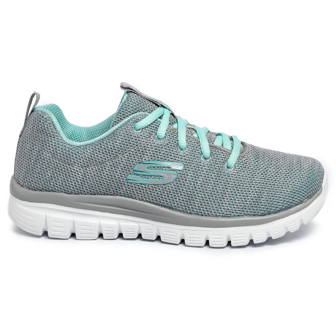 Skechers Pantofi Skechers Twisted Fortune 12614/GYMN Gray/Mint