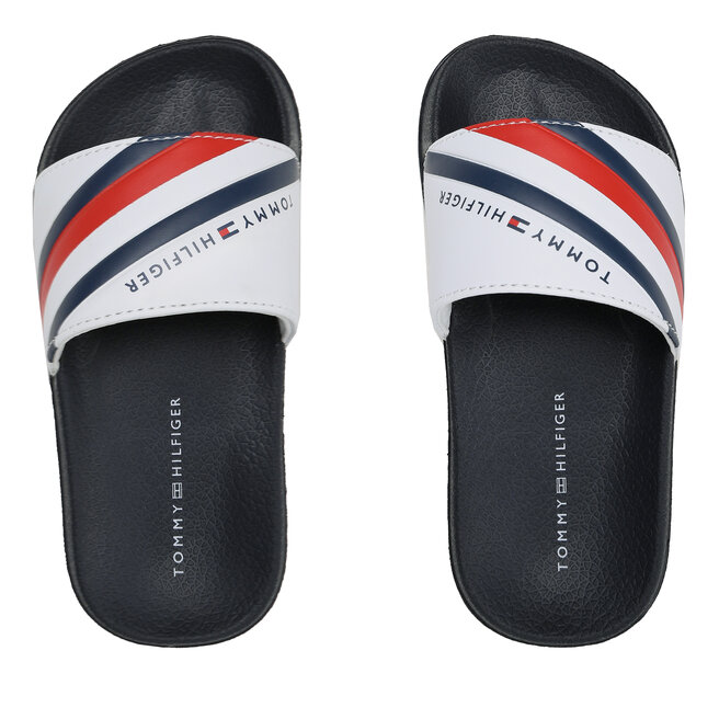 Tommy Hilfiger Papucs Tommy Hilfiger Stripes Pool Slide T3B0-32932-1172 M White 100