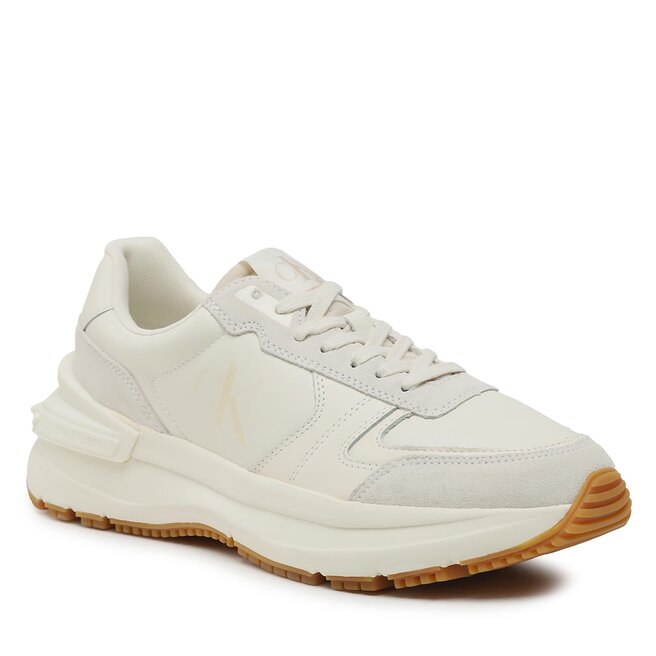 Calvin Klein Jeans Сникърси Calvin Klein Jeans Chunky Runner Vintage Tongue YM0YM00633 Ancient White/Eggshell 0K9