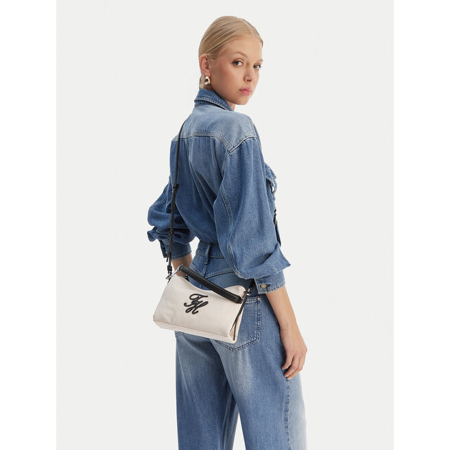 Torebka Tommy Hilfiger Th Elevated Nylon Mini Crossover AW0AW18623 Écru -