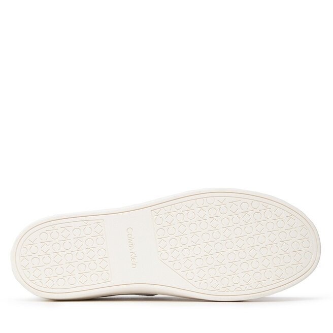Calvin Klein Сникърси Calvin Klein Low Top Lace Up W/Plaque HM0HM00919 Bright White YBR