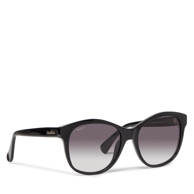 Ochelari de soare Max Mara Logo1 MM0007/S 01B Shiny Black/Smoke 01B imagine noua gjx.ro