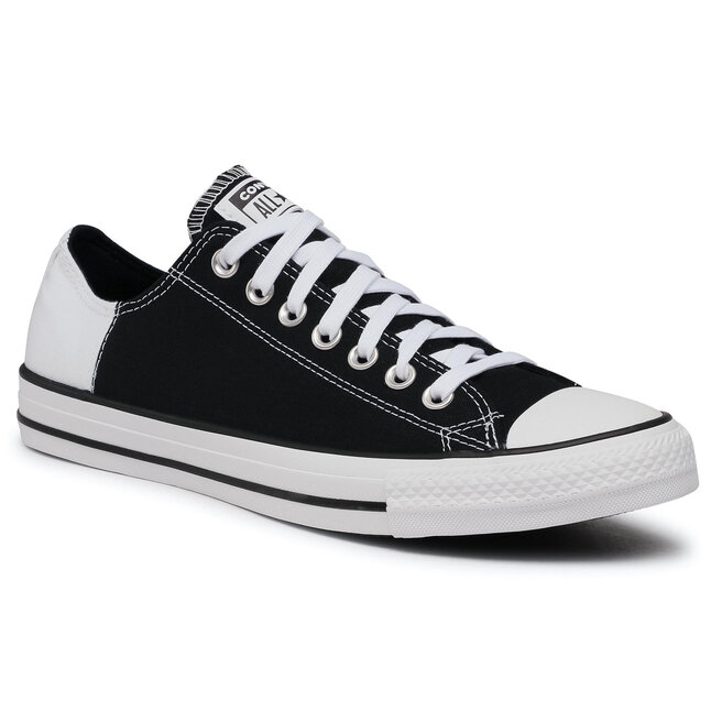 converse ctas ox black white