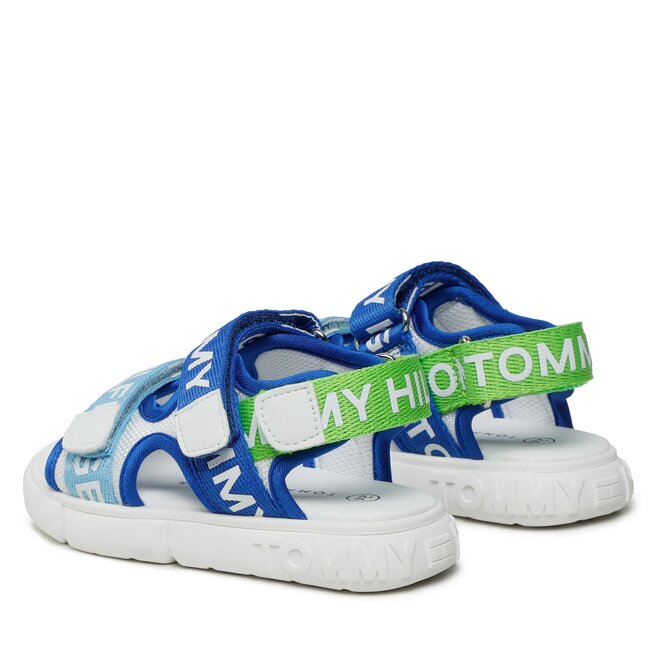 Tommy Hilfiger Sandali Tommy Hilfiger Logo Velcro T1X2-32899-1590 S White/Multicolor X256