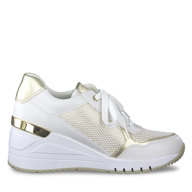 Marco Tozzi Сникърси Marco Tozzi 2-23743-20 White/Gold