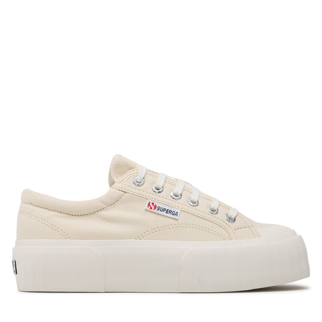 Superga Кецове Superga 2631 Stripe Platform S5111SW Beige Lt Eggshell/Favorio A7V