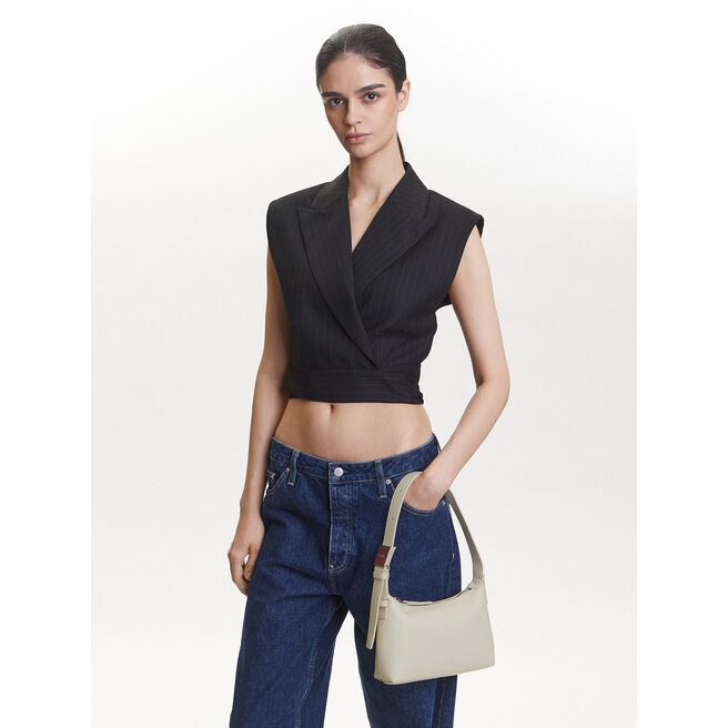 Torebka Calvin Klein Hardware Handle Mini Bag K60K613027 Écru -