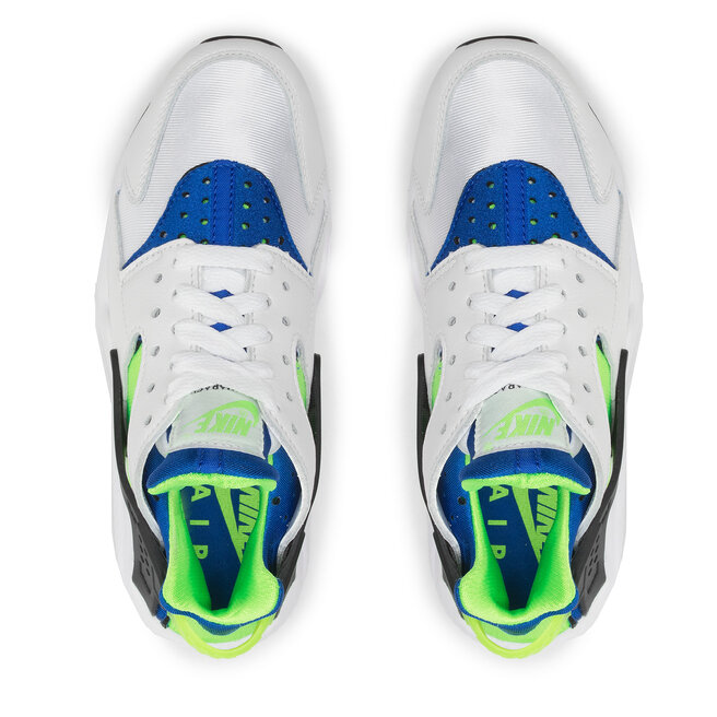 Nike air huarache white scream green royal blue clearance