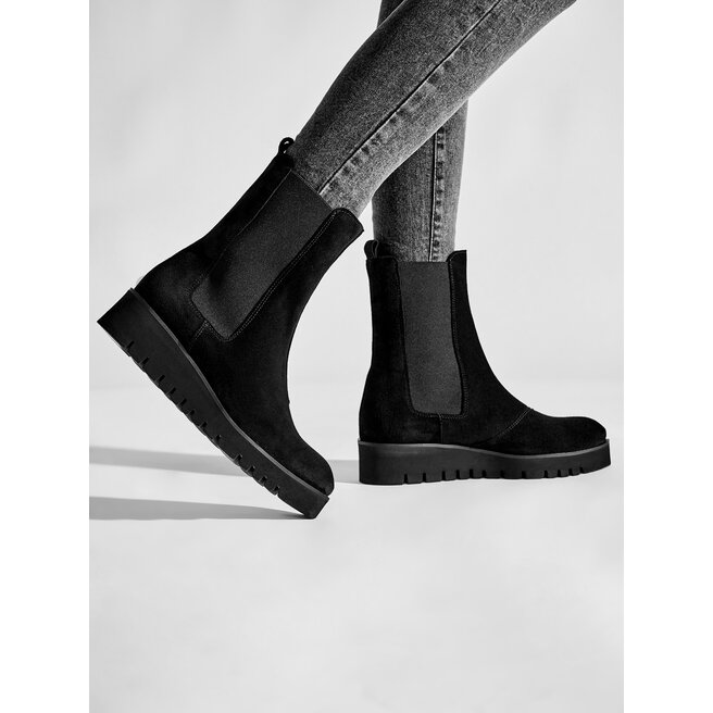 Solo Femme Bokacsizma Solo Femme 38809-12-G70/000-13-00 Fekete