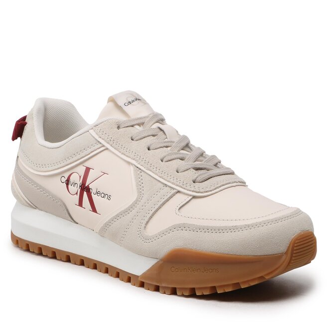 Calvin Klein Jeans Sneakersy Calvin Klein Jeans Toothy Runner Irregular Lines YM0YM00624 Ancient White/Eggshell