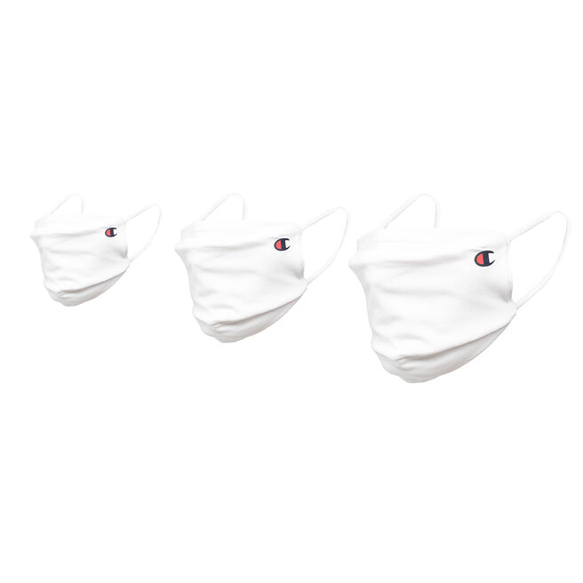 Champion Set od 3 tekstilne maske Champion 805371-WW001 Wht/Wht/Wht