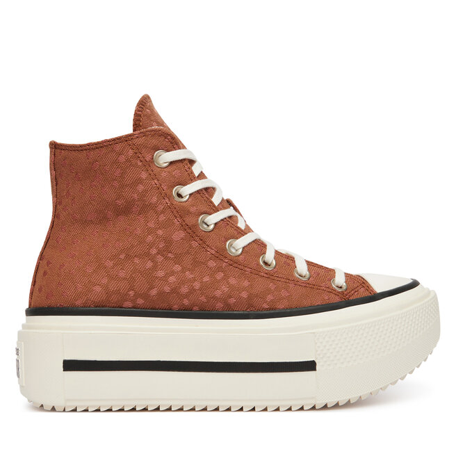 Trampki Converse Chuck Taylor All Star Lift Double Stack Platform Deer A17883C Brązowy - kobiece