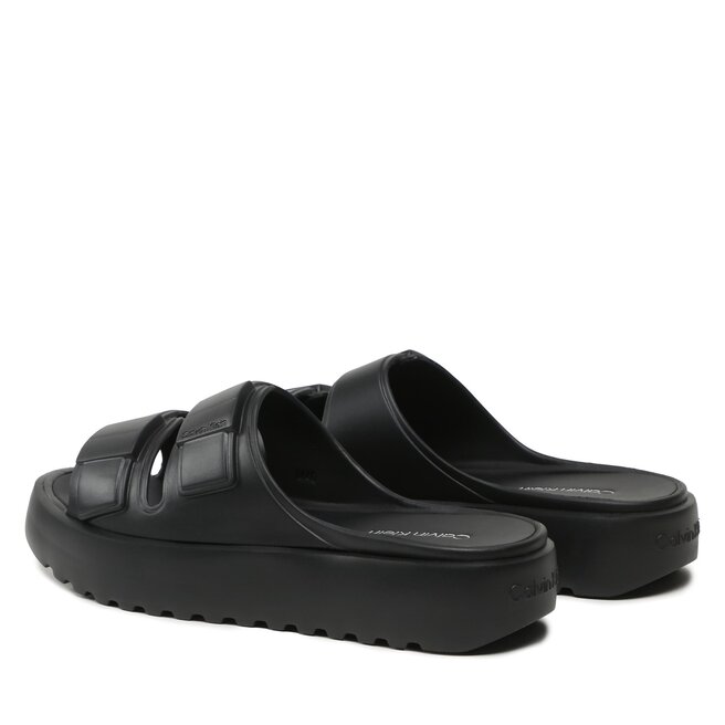 Calvin Klein Șlapi Calvin Klein Double Strap Slipper HM0HM00967 Ck Black BEH