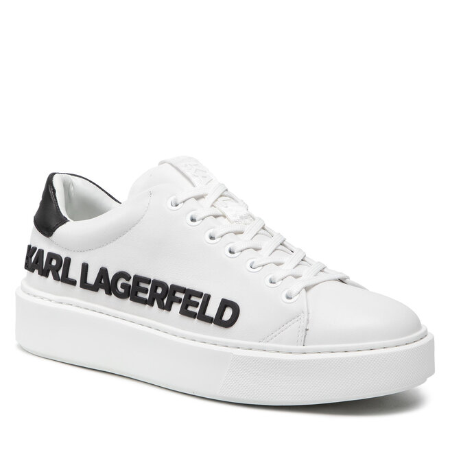 Sneakers KARL LAGERFELD KL52225 White Lthr W/Black epantofi-Bărbați-Pantofi-De imagine noua gjx.ro