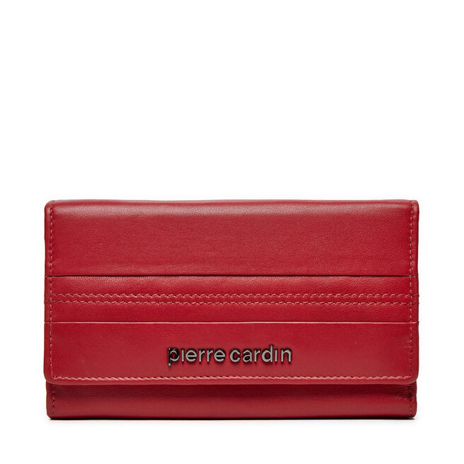 Duży Portfel Damski Pierre Cardin - Czerwony